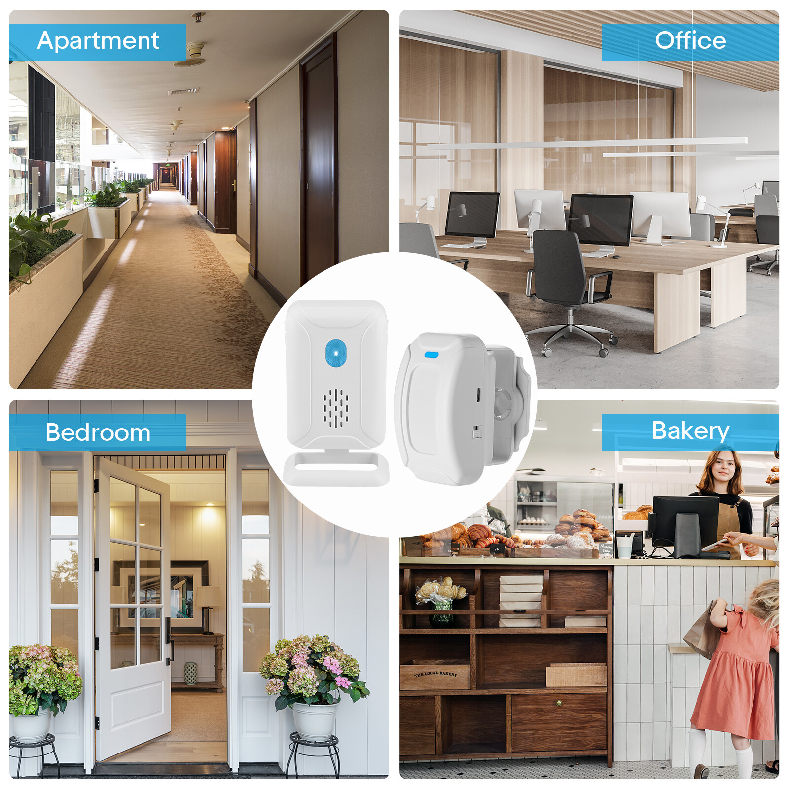 Wireless Home Shop Security Welcome Alarm PIR Motion Sensor with Remote Control