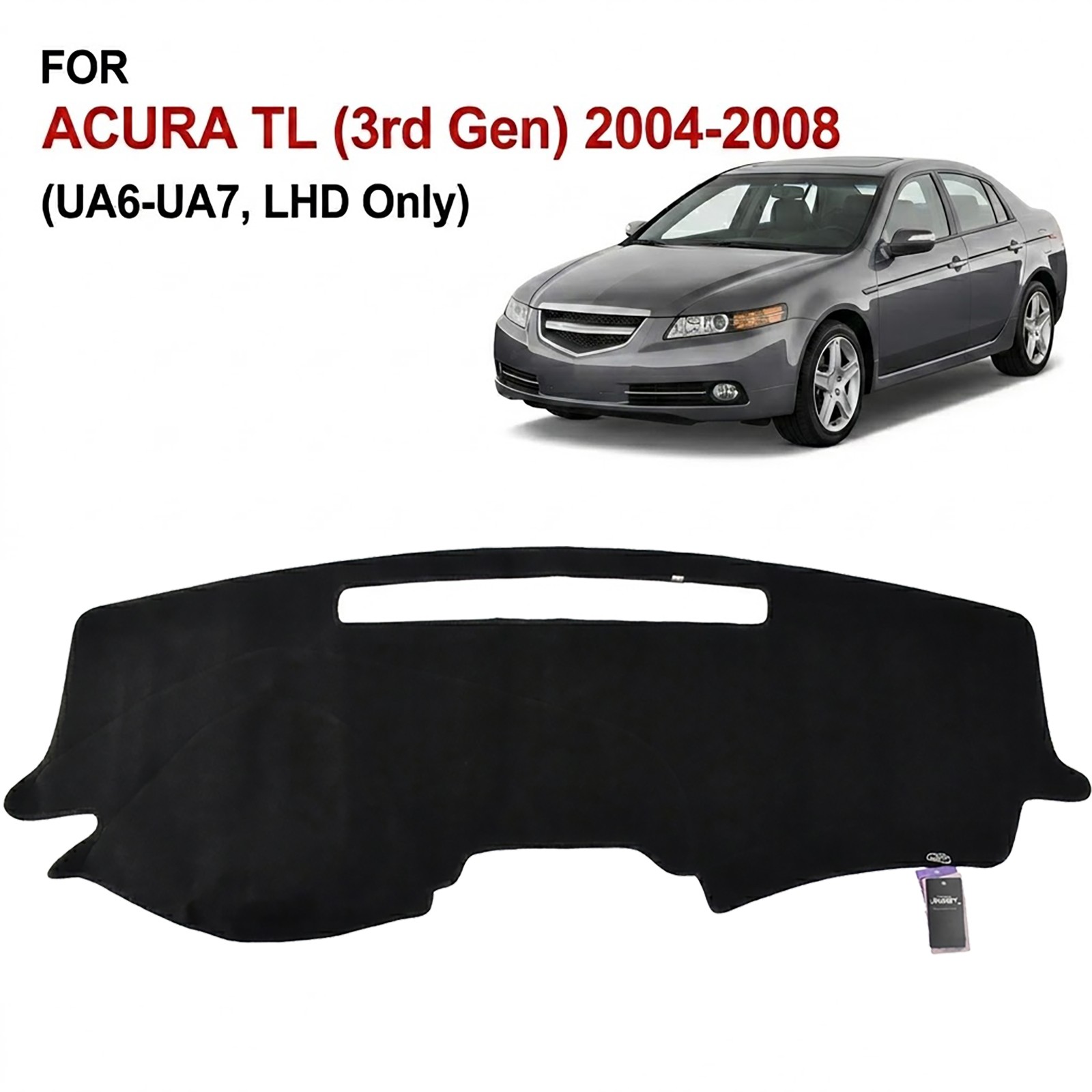 Dash Cover For Acura TL 2004-2008 Dashboard Mat Pad Carpet LHD Anti-Glare Black.