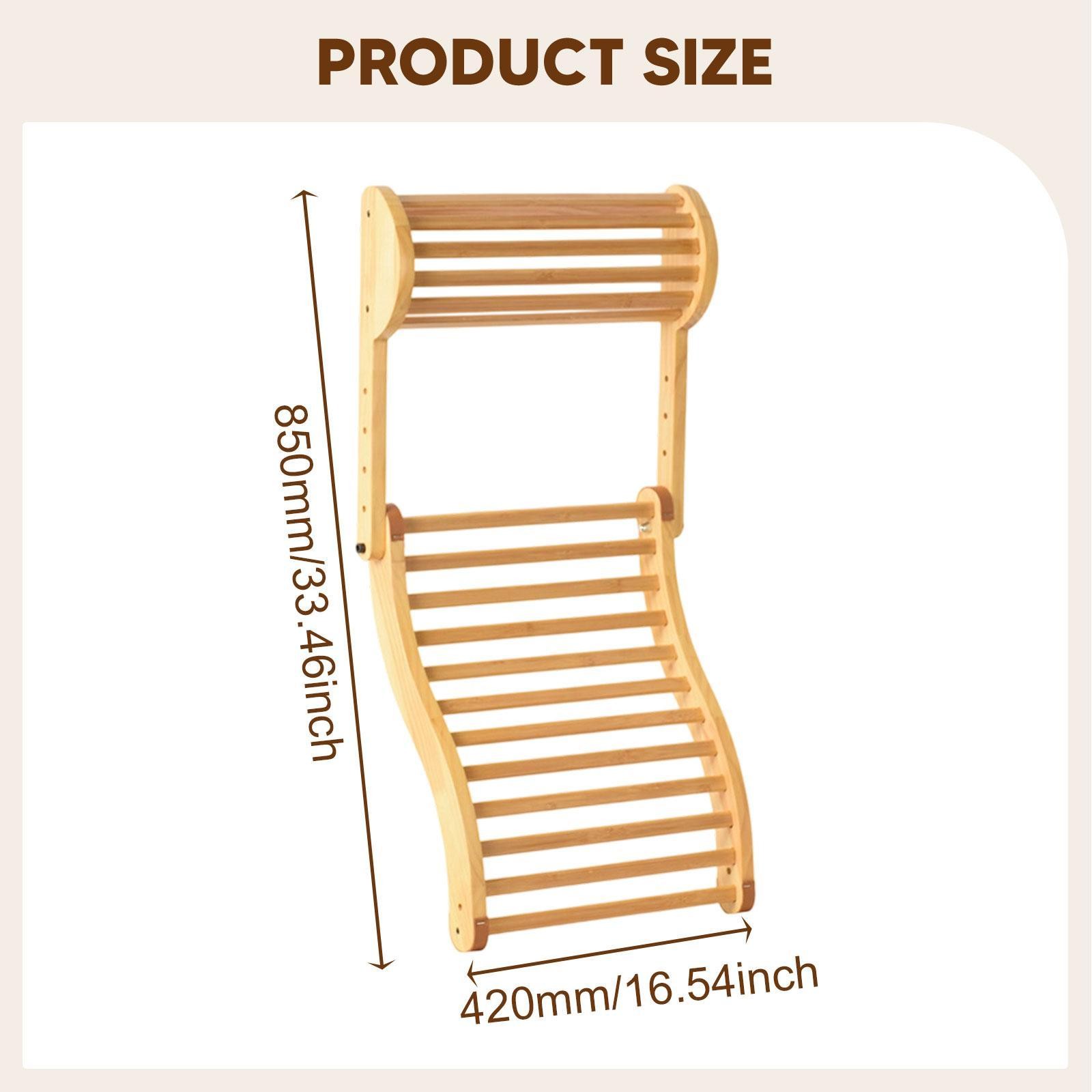 Sauna Backrest Sauna Headrest Supplies S Shape Practical Adjustable Angles