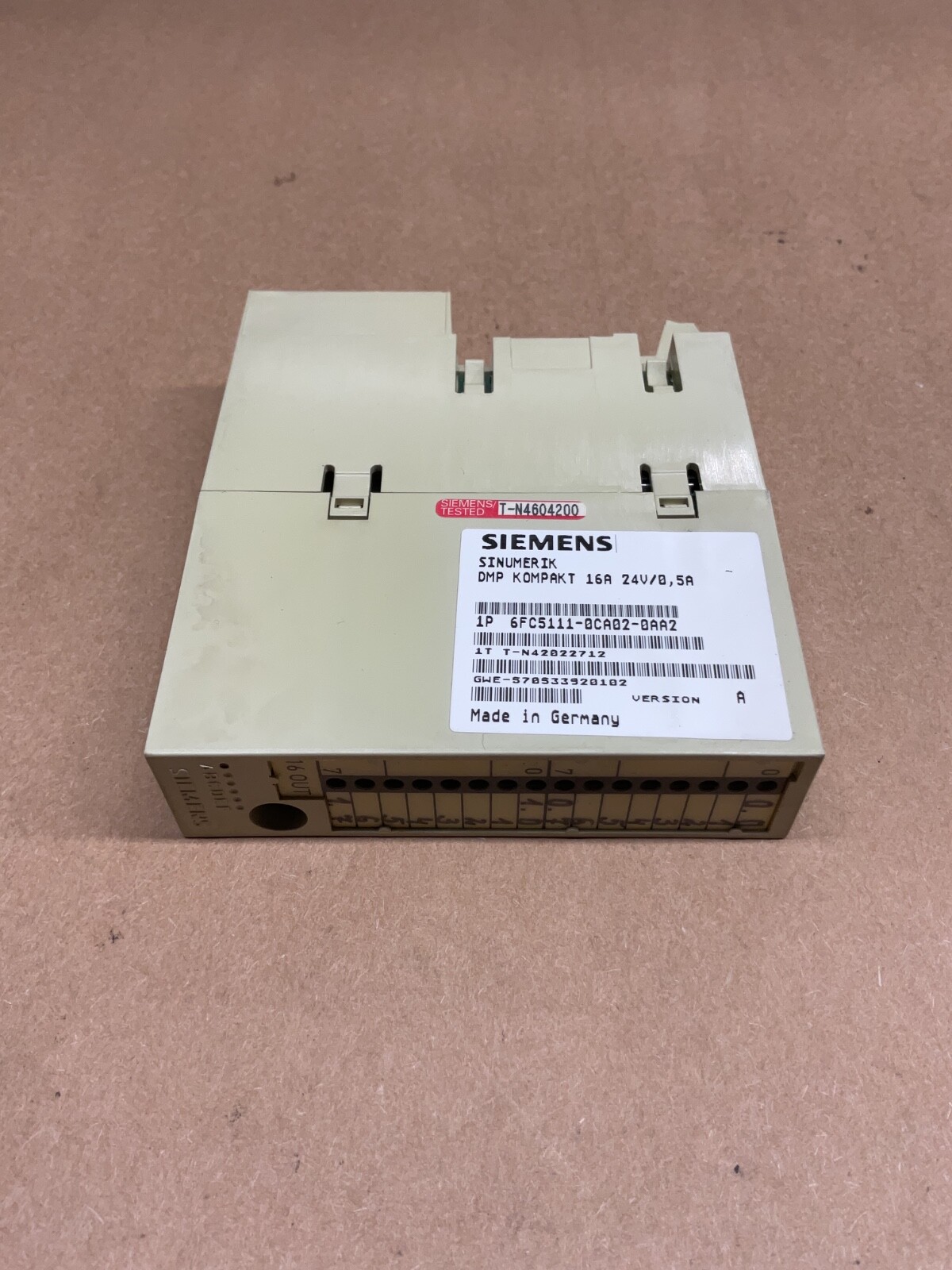 SIEMENS 6FC5111-0CA02-0AA2 SINUMERIK INPUT MODULE #4019PR130