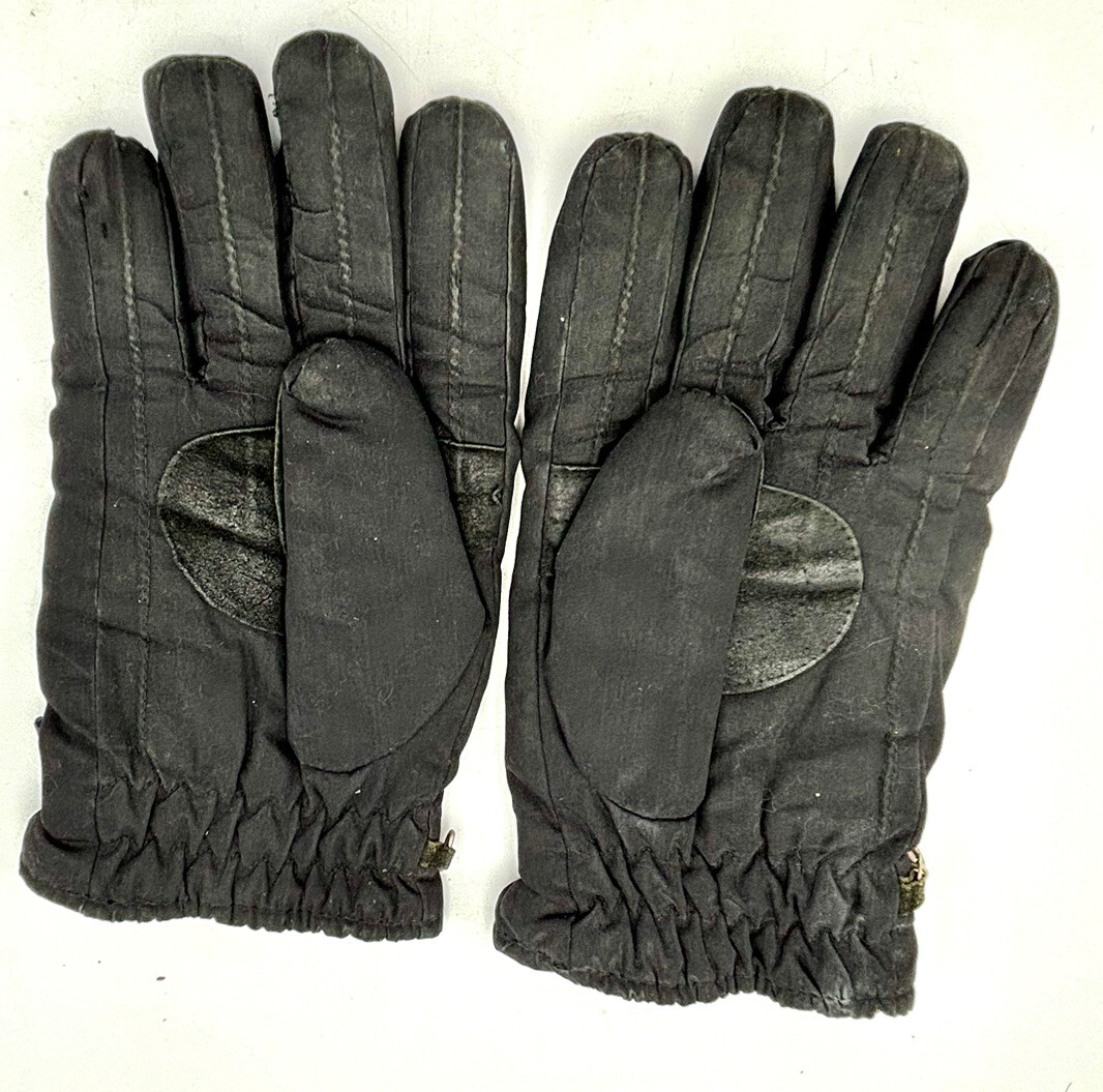 Thinsulate Gloves L/XL Poly Cotton Shell Leather Cowhide Black
