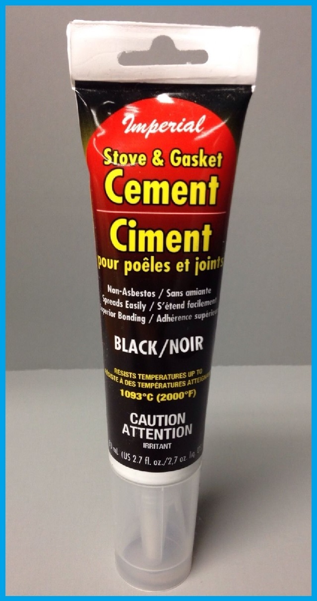 IMPERIAL KK0075-A Stove & Gasket Cement High Heat Woodstove Pellet Gas Black 2.7