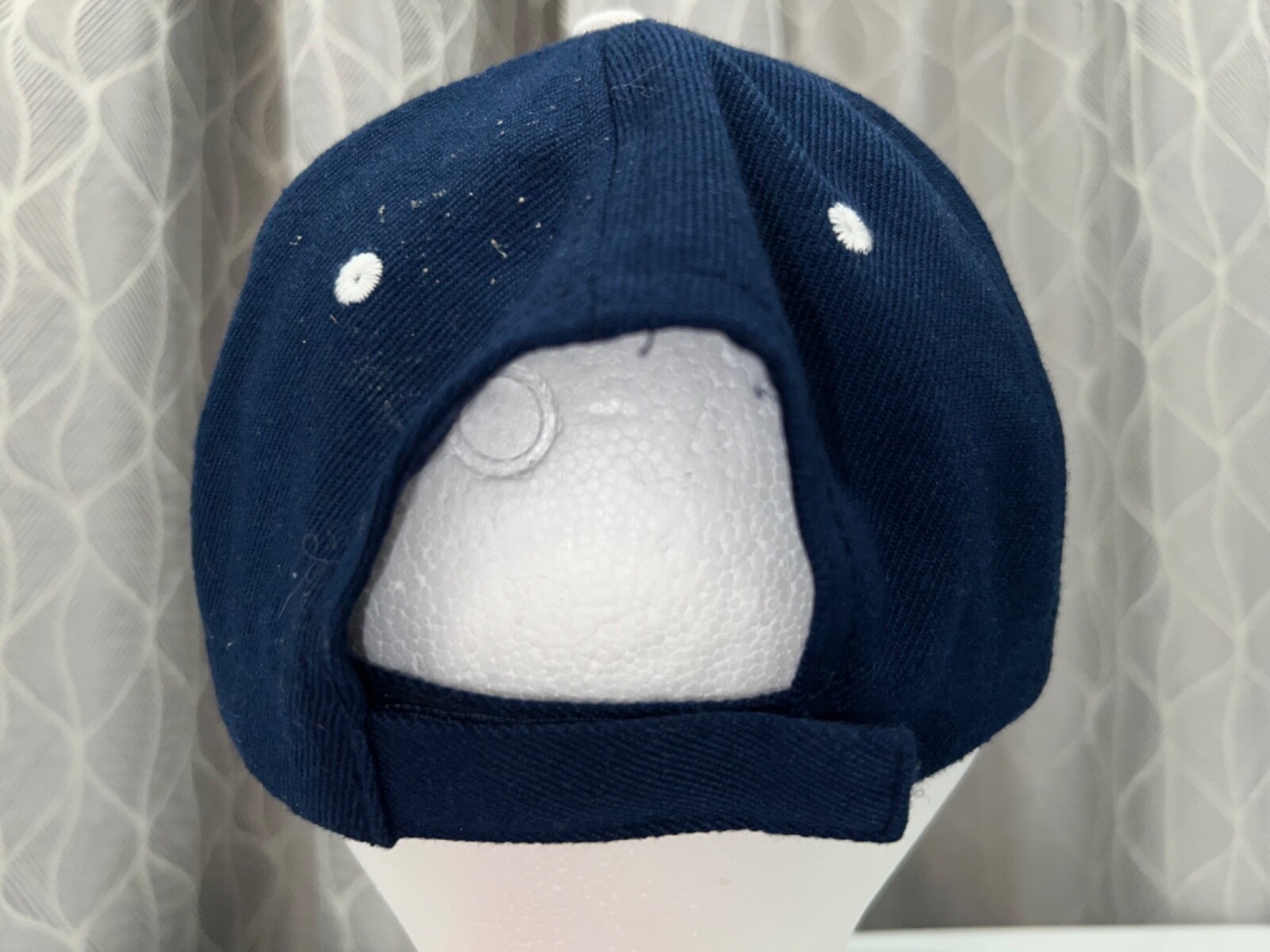 Fox Racing Logo Navy blue with White Hat Cap Hook Loop Good Condition