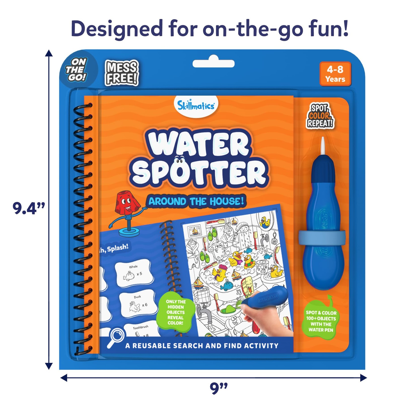 Reusable Search & Find Book - Water Spotter, Mess-Free, Fun Learning Activity...