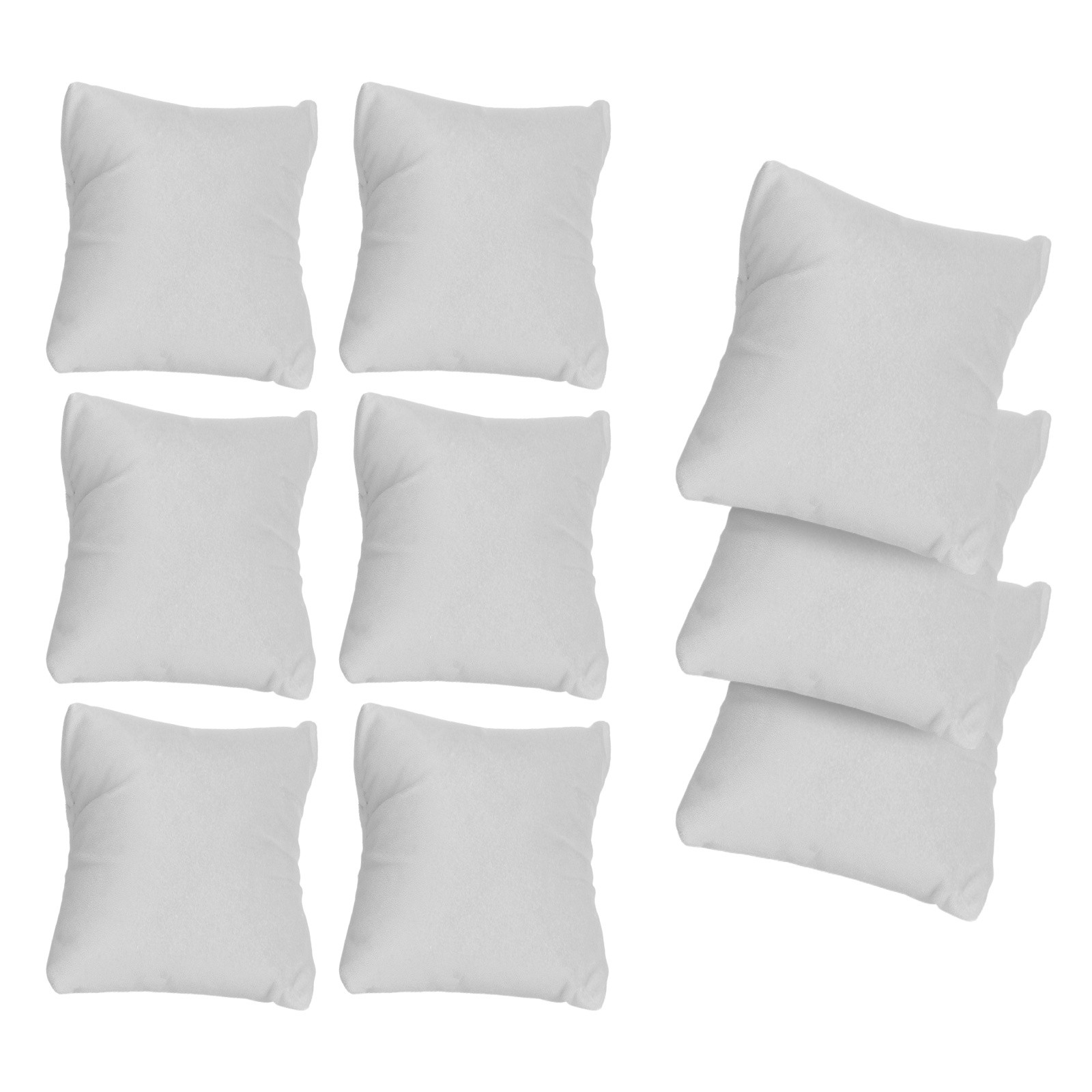 12pcs Velvet Bracelet Watch Pillow Jewelry Display Pillow for Necklace,Grey