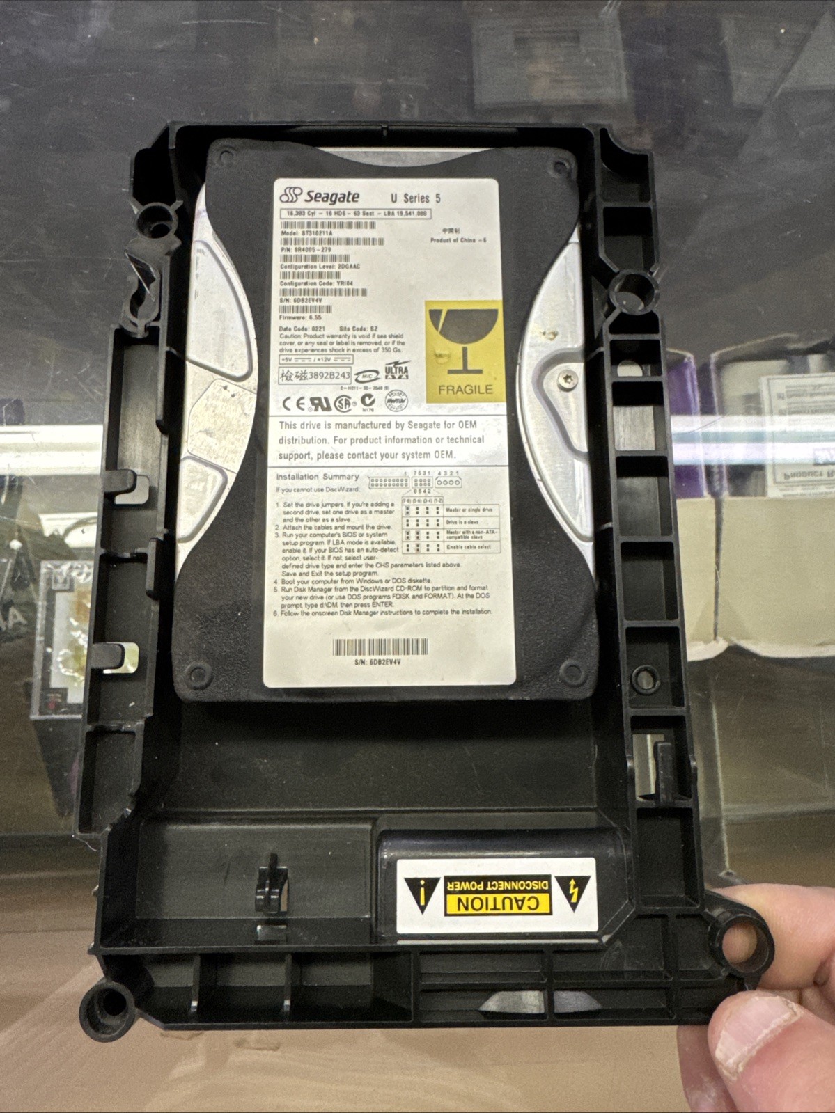 Original Xbox HDD + Caddy – Seagate ST310014ACE  – OEM Stock Drive