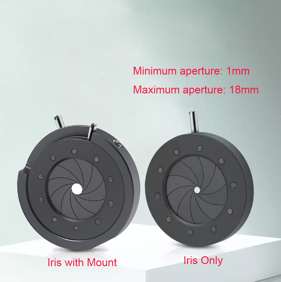 1-18MM Optical Iris Diaphragm Manual Aperture Variable Module Camera/Microscope