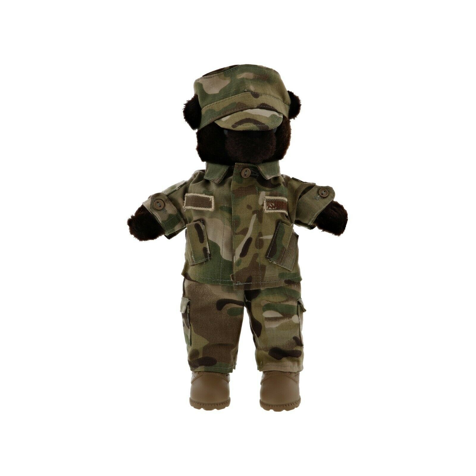 US Air Force (USAF) Camo Airman Battle Uniform ABU 10in Mini Male Teddy Bear