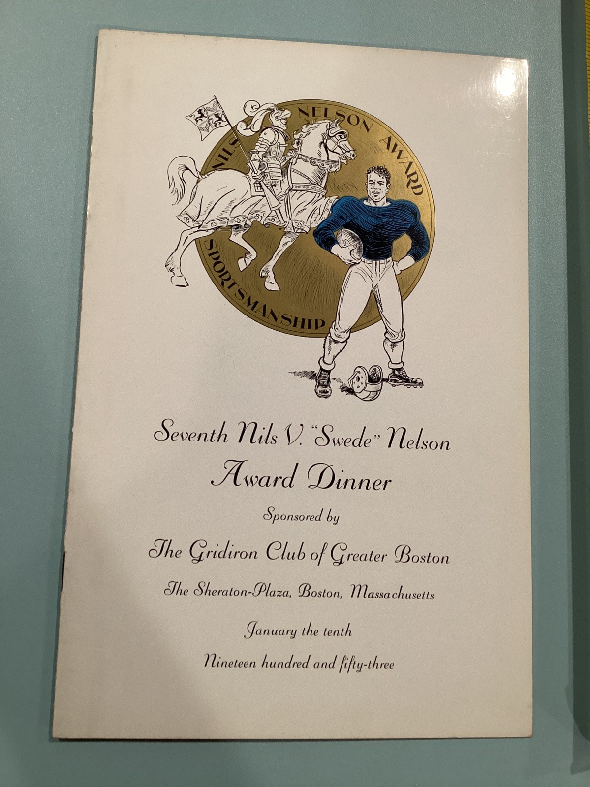 1953 Swede Nelson Award Dinner Football Program Joseph Mitinger Yale University