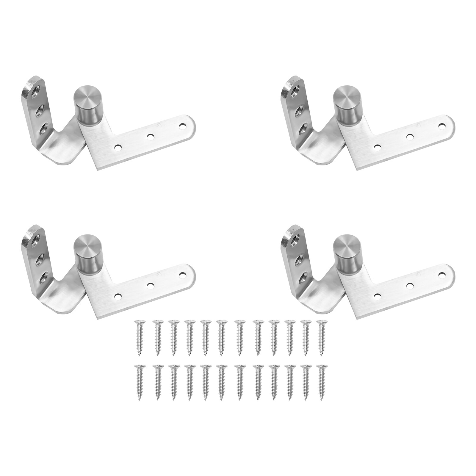 4 Pcs Pivot Door Hinges, Door Hinges, Heavy Duty Hinges 201 Stainless Steel
