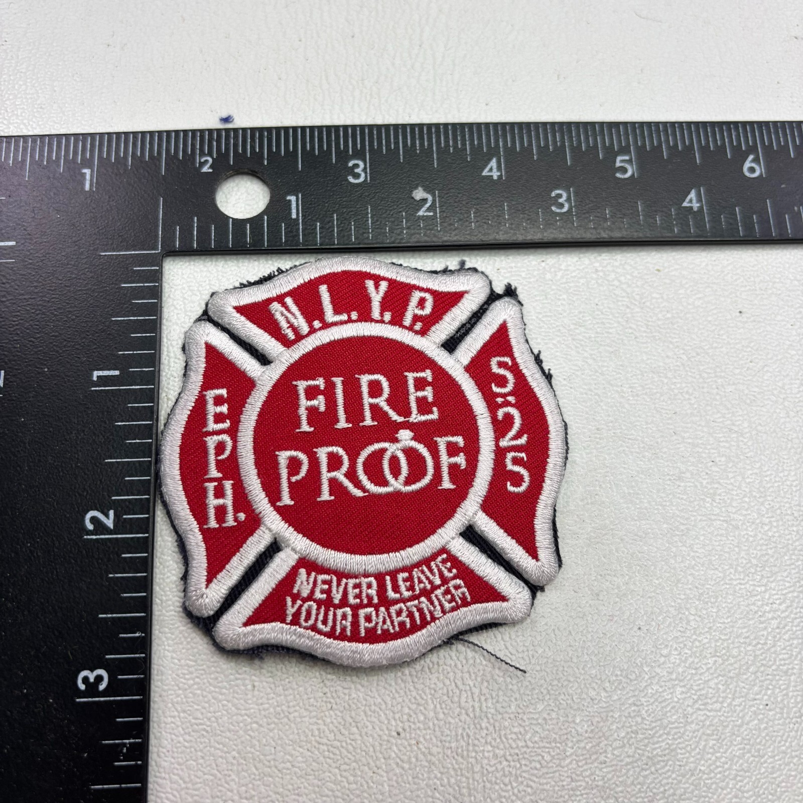 FROM HAT! MOVIE FIRE PROOF NEVER LEAVE PARTNER Fire Fighting Themed Patch  51P5