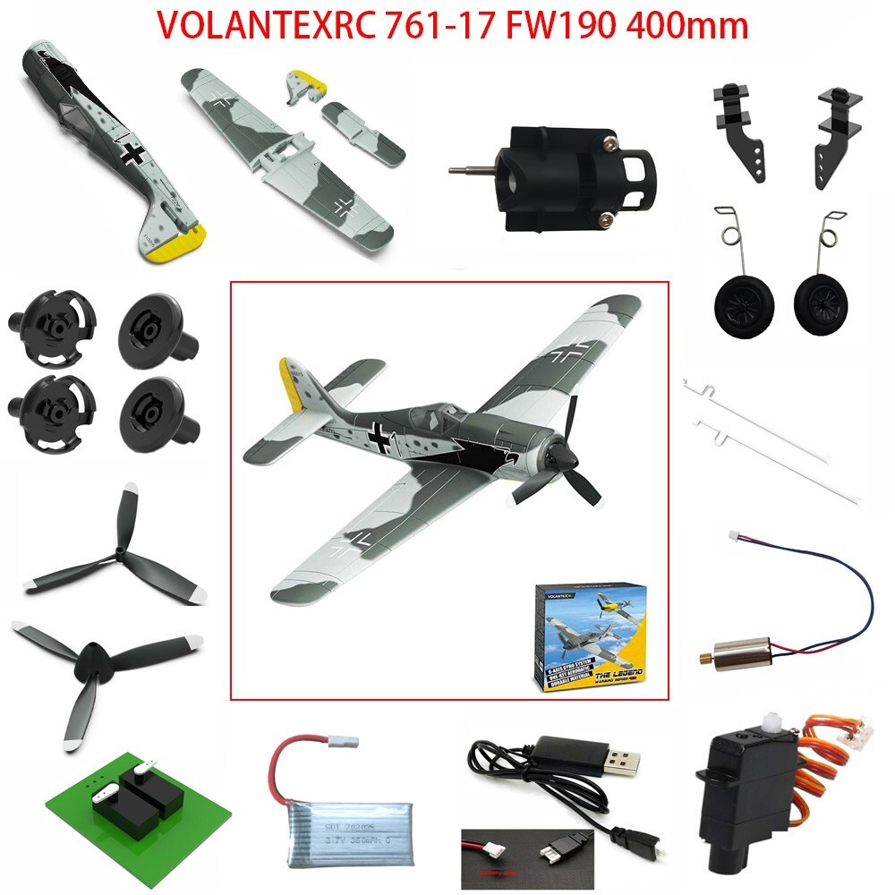 Volantexrc 761-17 FW190 400mm RC Airplane parts: Propeller Servo horns Gear box