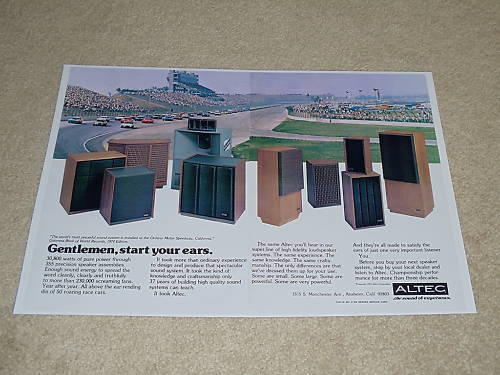Altec 1975 Ad, Voice of the Theater, Entire Line, 2 pgs VOTT, Stonehedge, 19, 17