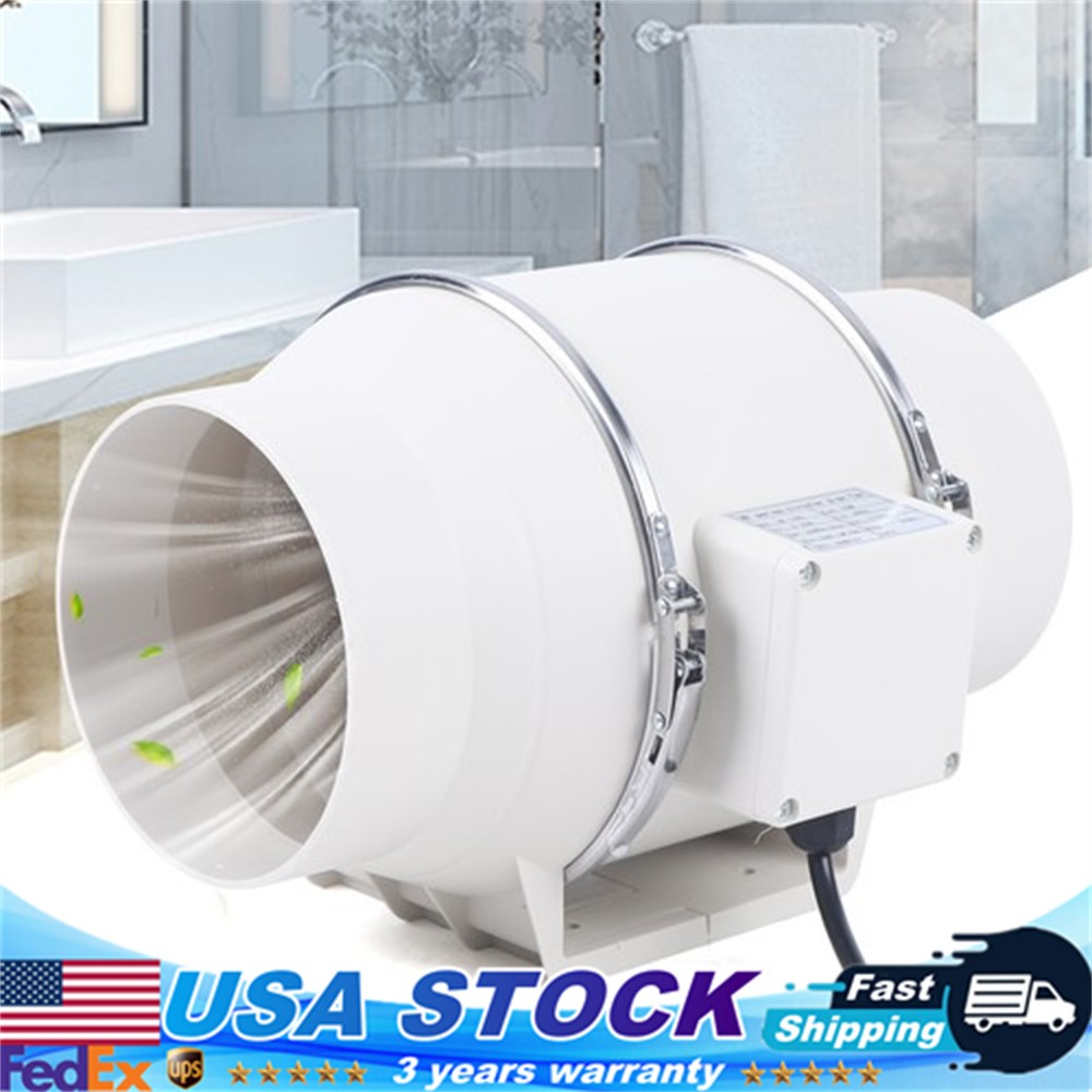 6 Inch 540m³/h Inline Ventilation Fan Air Circulation Vent Exhaust Blower Fan