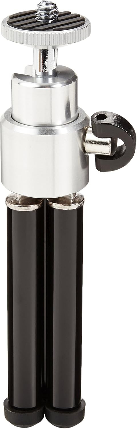 Amazon Basics Lightweight Mini Tripod, Black 1-Pack,