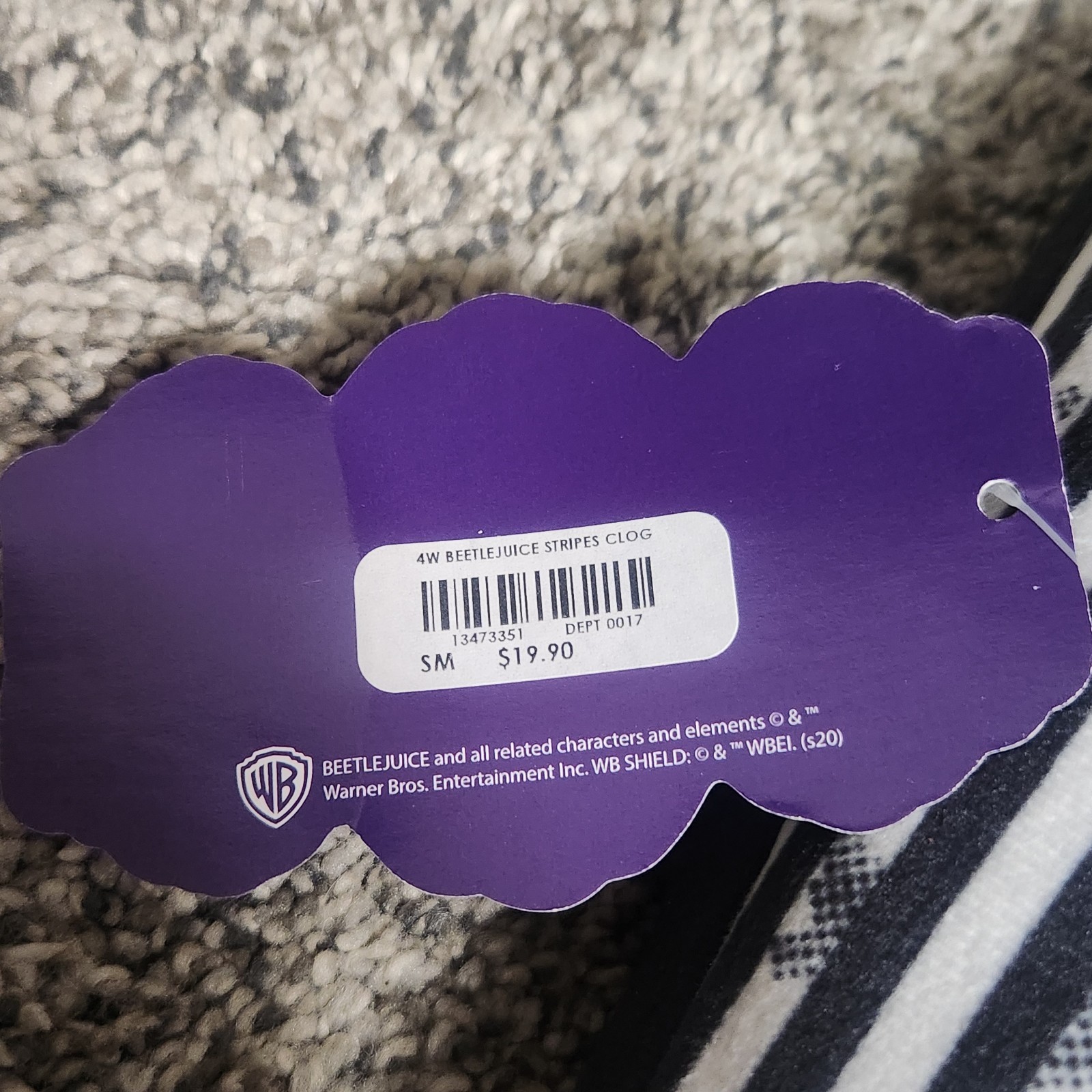 Beetlejuice Slippers Size Small New With Tag