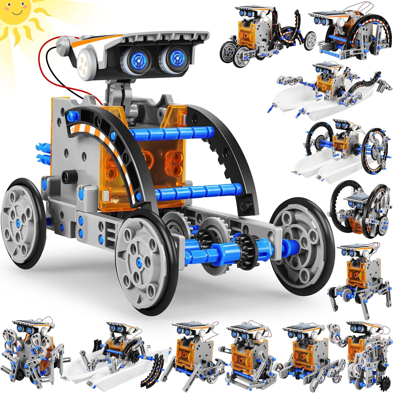 STEM 13-In-1 Education Solar Power Robots Toys for Boys, Educational Toy Science