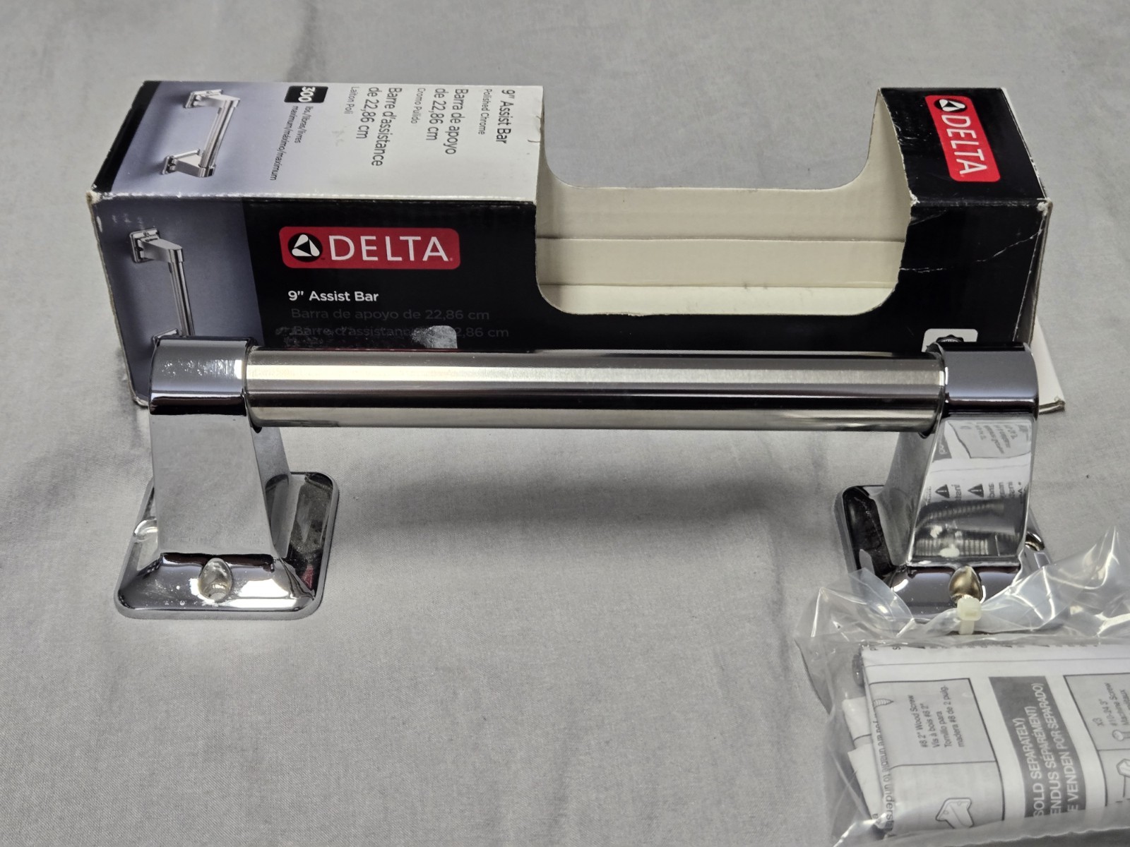 DELTA 9" Assist Bar DF509PC POLISHED CHROME (B2-A10)