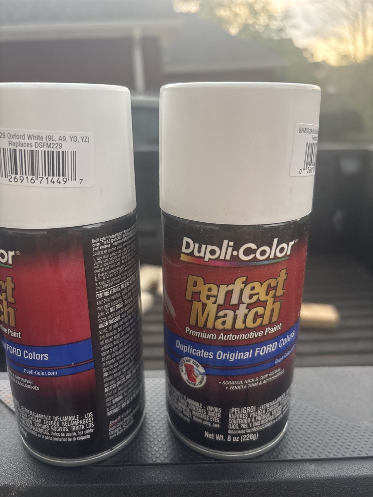 Dupli-Color Perfect Match Spray Paint Ford Oxford White 2 Pack 9L/A9/YO/YZ 8 oz