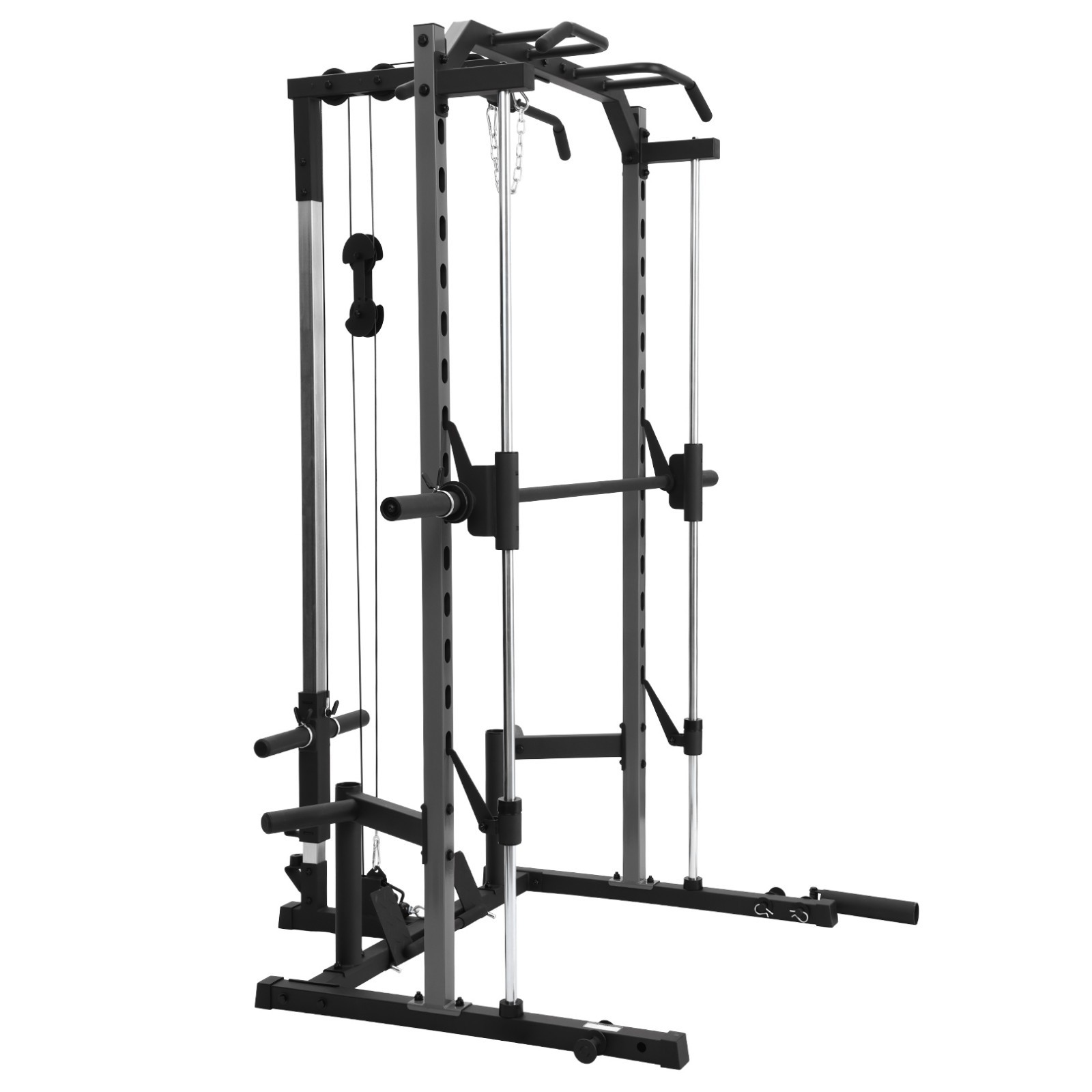 1400 Lbs Power Cage Smith Machine Multi-Function Squat Rack with LAT-Pull Down🔥
