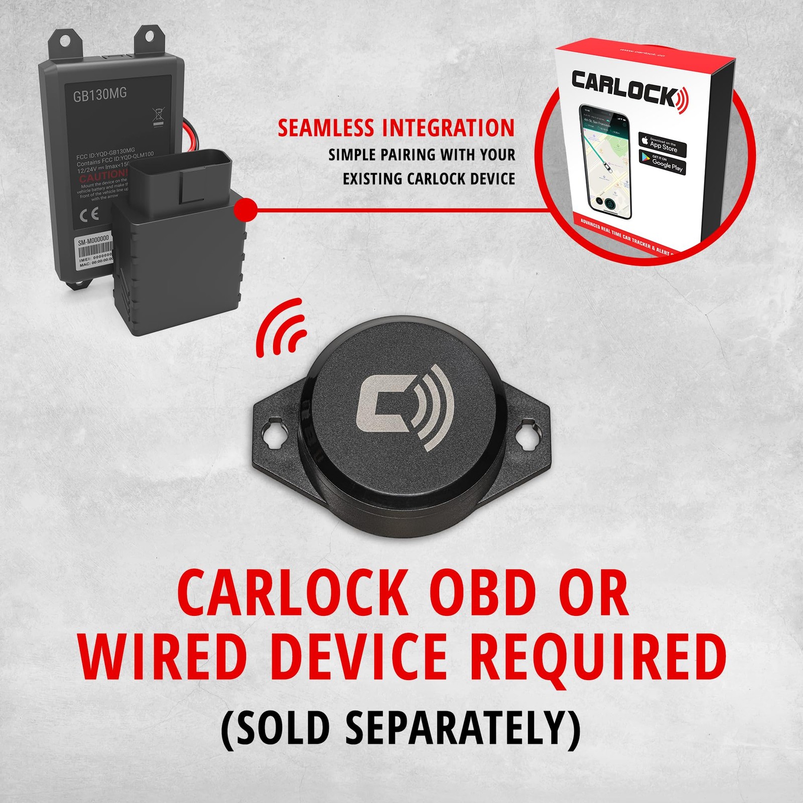 CARLOCK BT Vibration Sensor Add-on - Improved Car Theft Protection and...