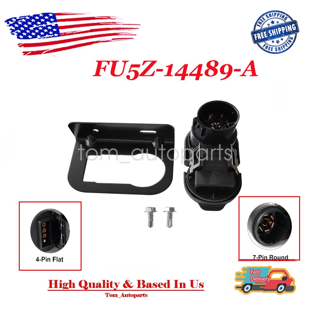 Trailer Brake Harness Towing 7-Pin Round/4-Pin Flat Plug Connector fits Ford