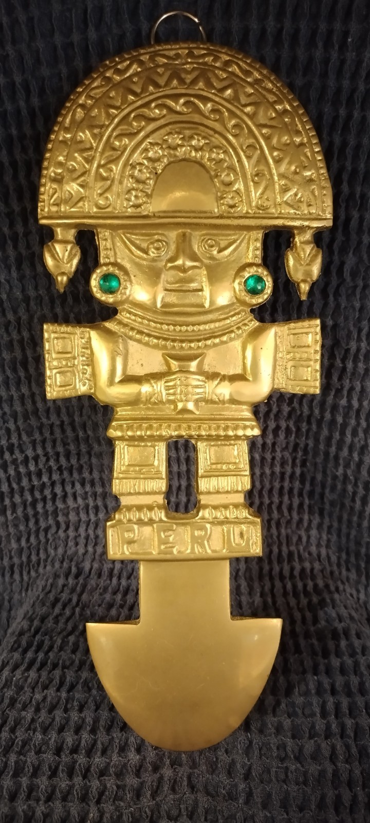Vintage Peruvian Brass Tumi Traditional Inspired  Wall Art Decor