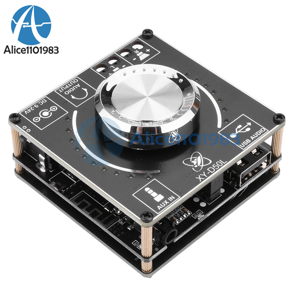 D50L Bluetooth 5.1 Stereo Audio Power Amplifier Board Rhythm Light APP Control