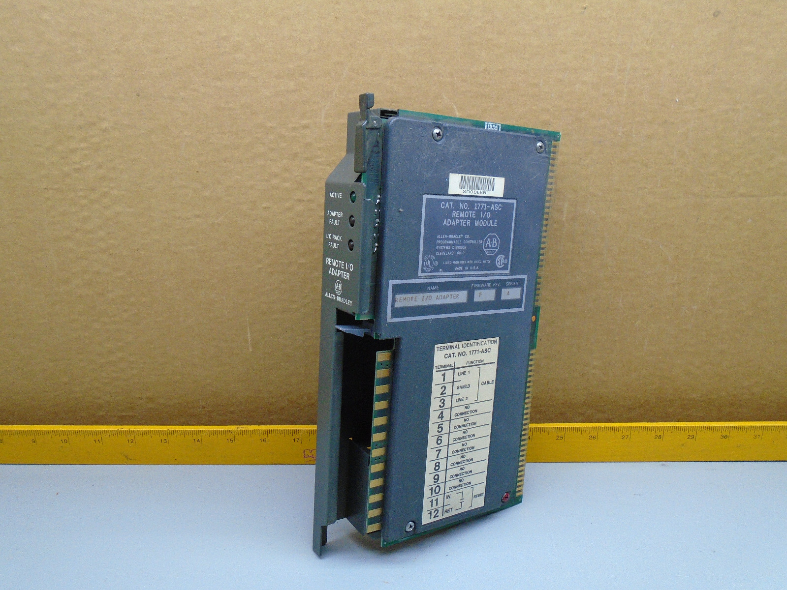 1771-ASC    Allen Bradley PLC 2  Remote I/O Adapter 1771ASC  W523