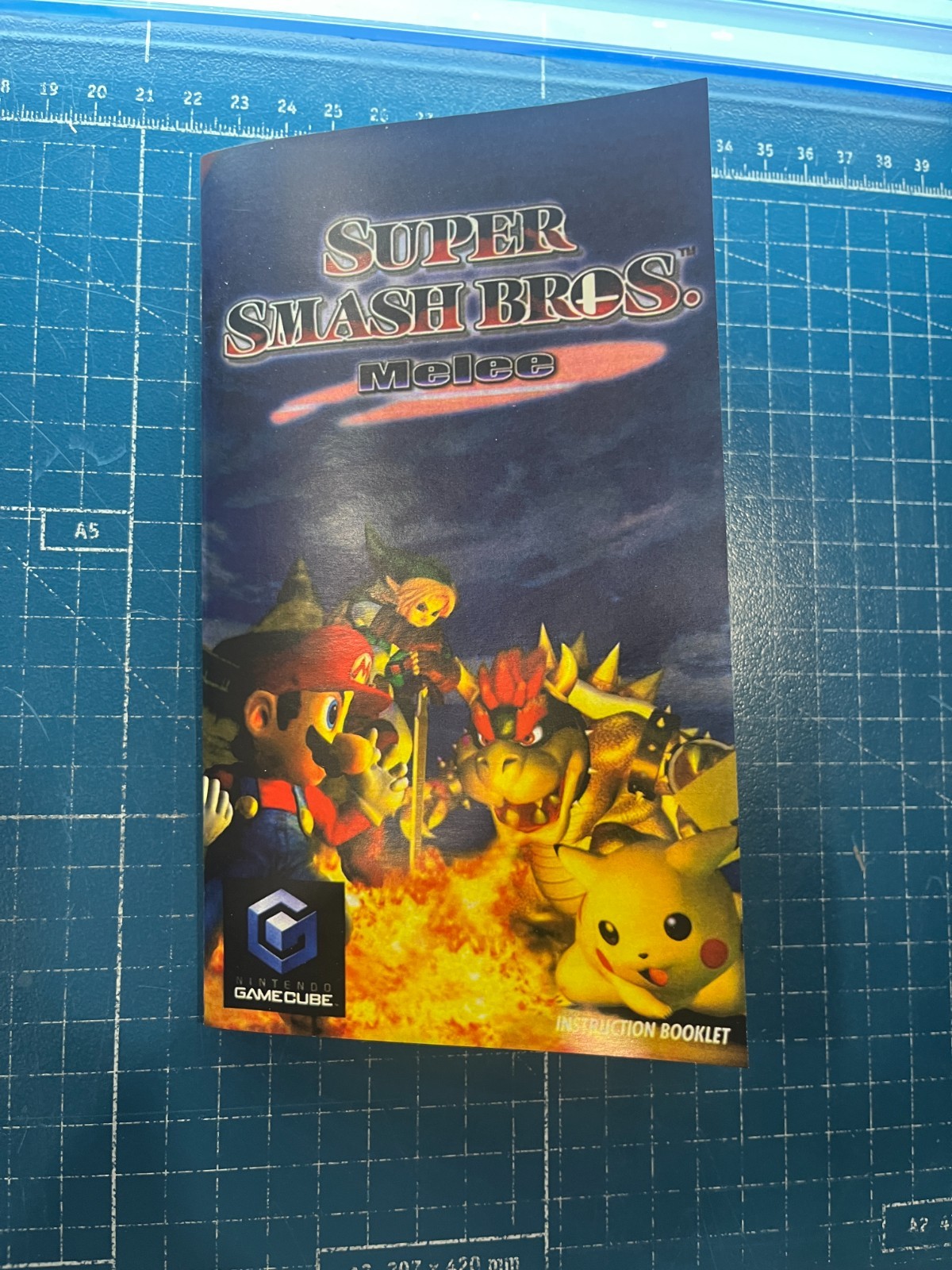 Replacement Manual for Super Smash Bros. Melee Game Cube Instruction Booklet
