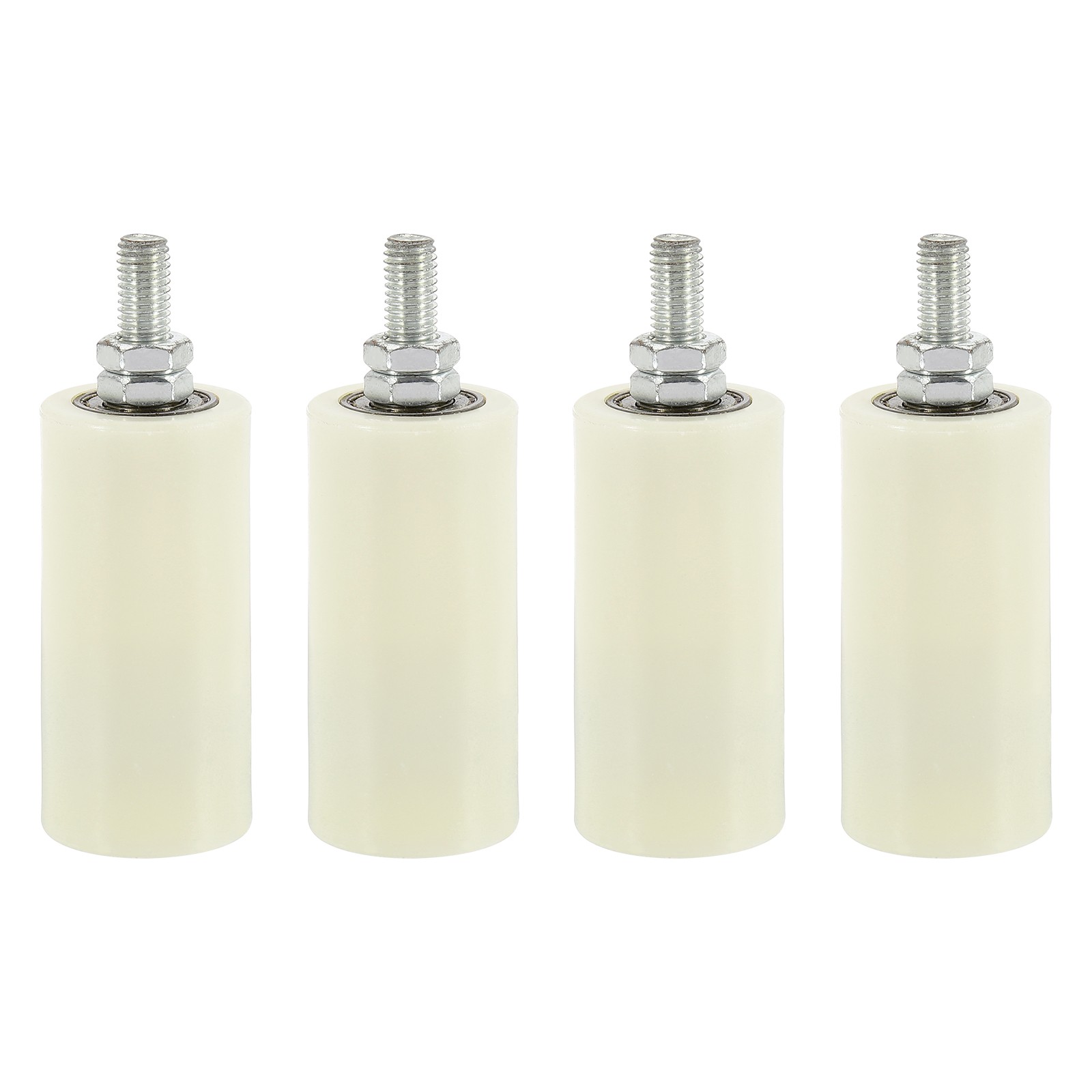 2Set Slide Gate Guide Roller 3.9" Adjustable Nylon Rollers, White