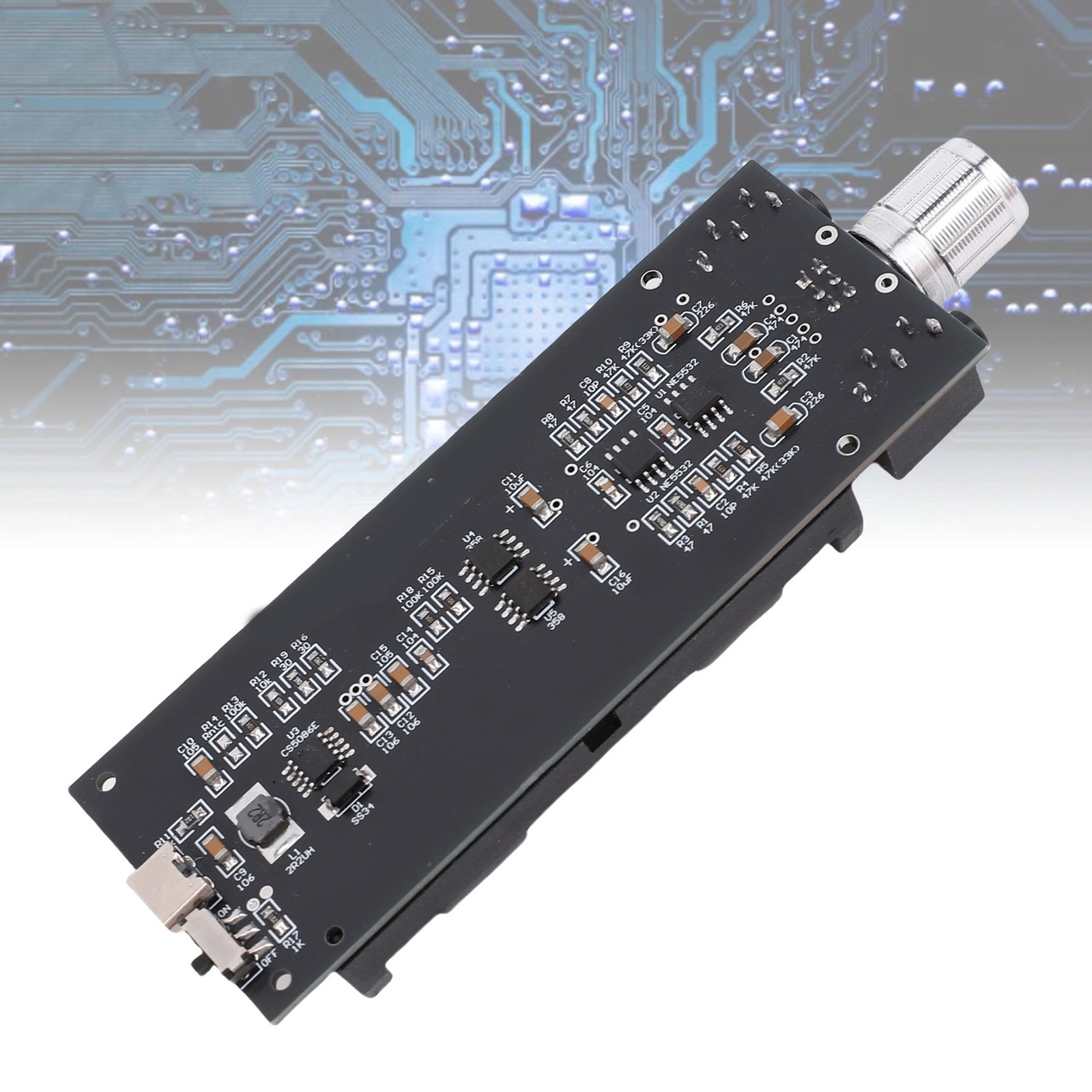 47HiFi NE5532 Headphone Amplifier Board PCB Rechargeable Earphone Amp Module 2A