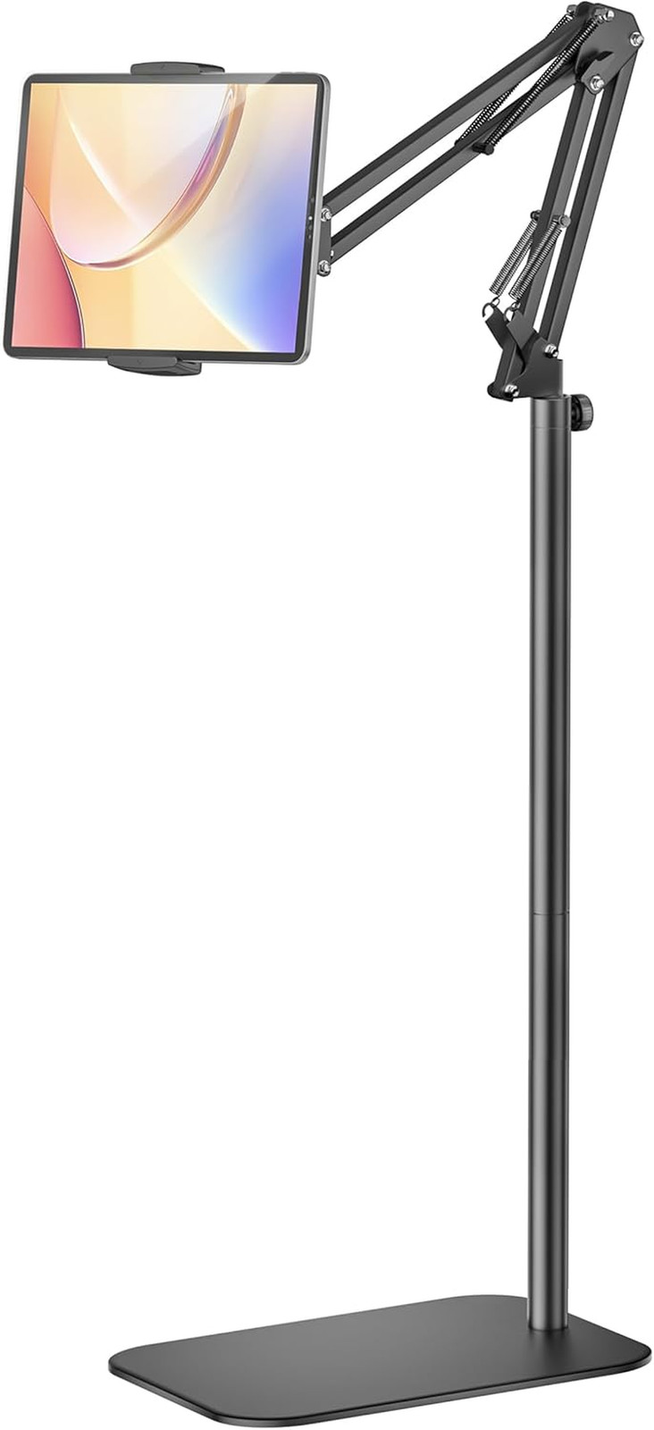 Tablet Floor Stand, Height & Angle Adjustable Metal Ipad Holder Stand | 360°Rota
