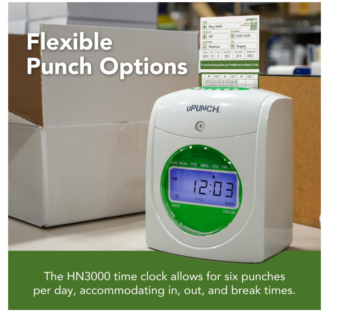 uPunch HN3500 Advanced Time Clock Bundle for Small Business: Complete...