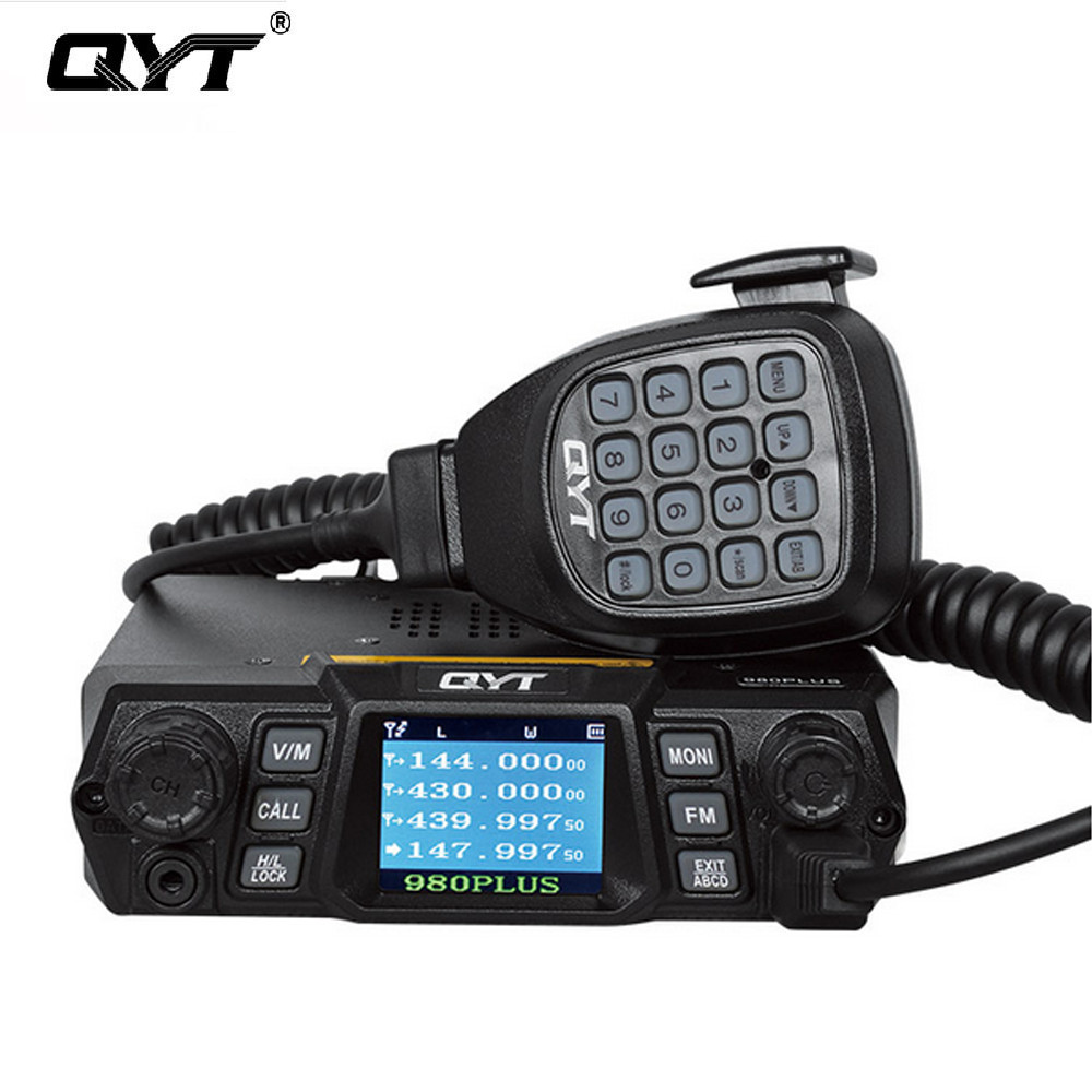 QYT 980plus Mobile Radio 50W Vehicle Transceiver Quad Band Standby Car Radio