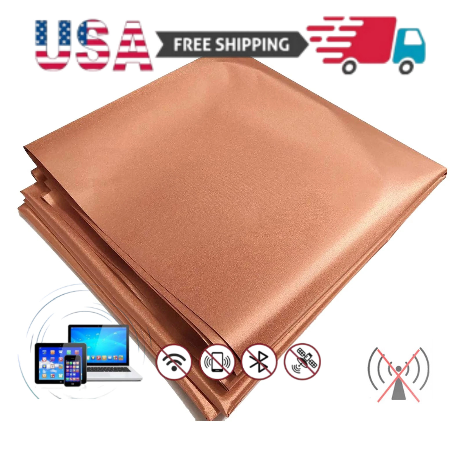 EMI EMF RF Protection Pure Copper Fabric-Blocking RFID Radiation signal