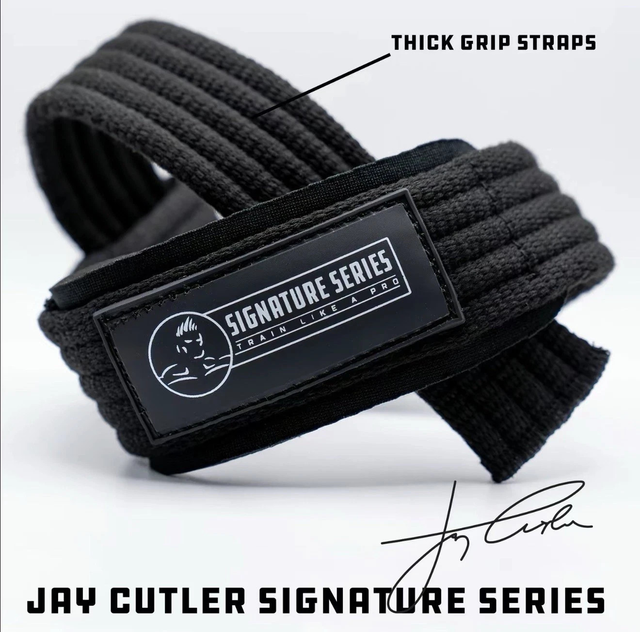 Jay Cutler Signature Series D Ring Lifting Straps, Thick Strap For Superior Grip