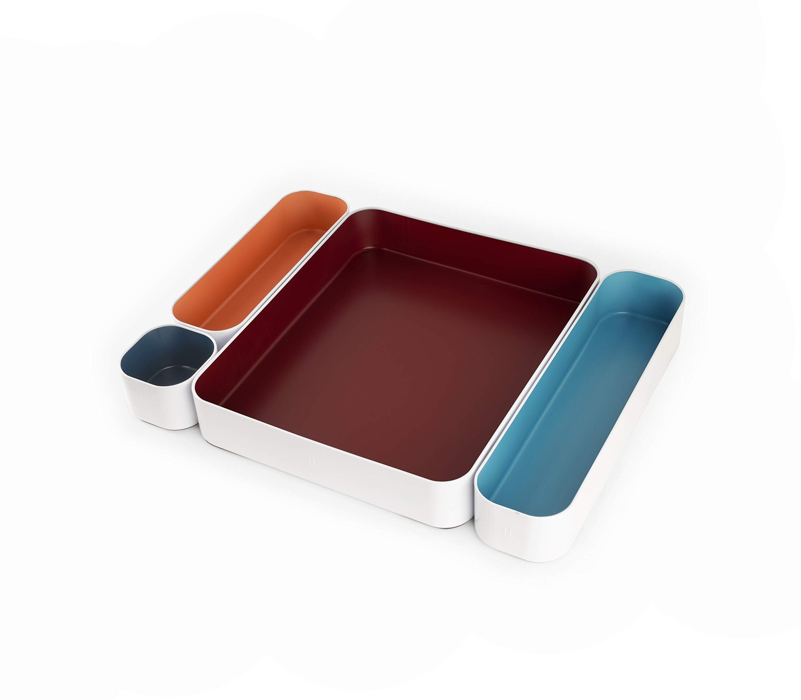 Three by Seattle 4 Piece Metal 4 Piece, Berry, Sunset, Blue, Stripes
