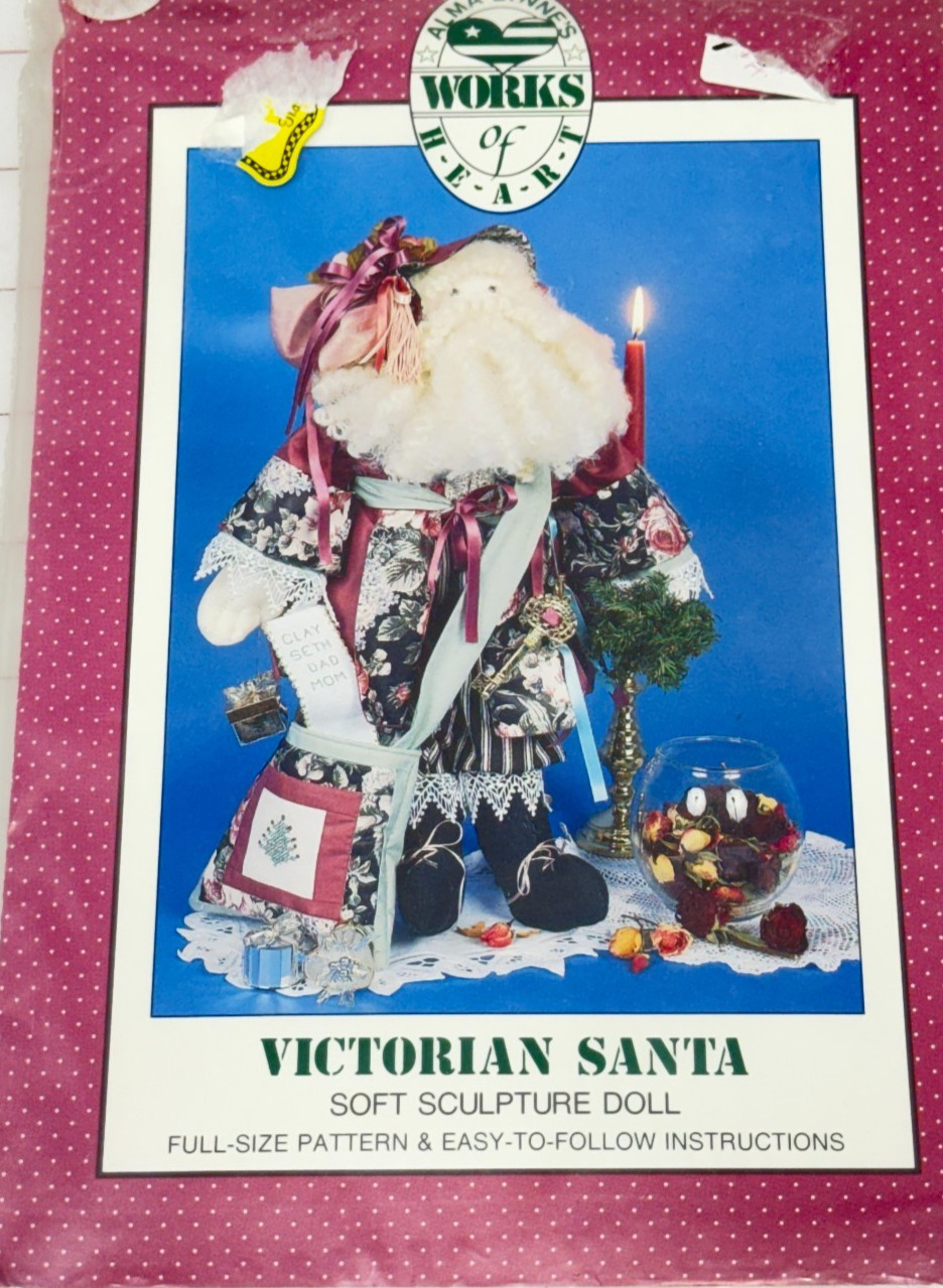 20" Doll Alma Lynne's Pattern Victorian Santa Soft Doll