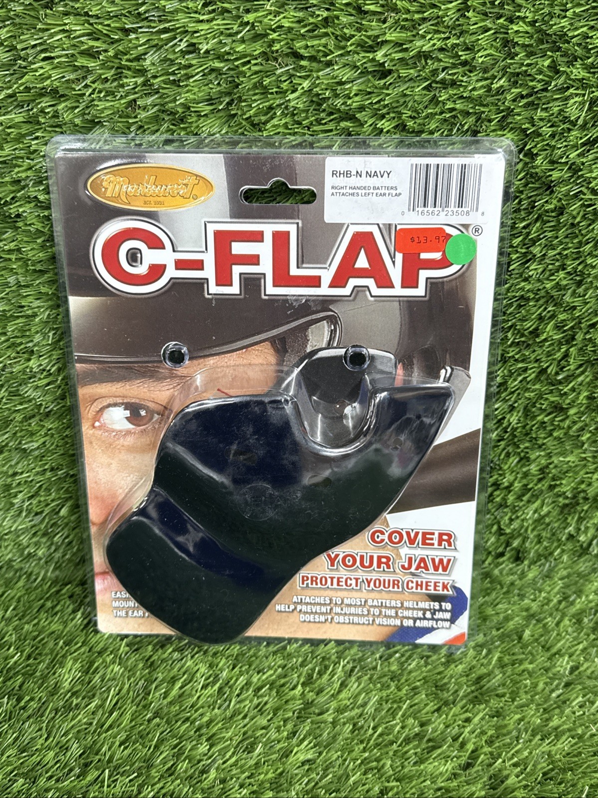 Markwort C-Flap Batters Helmet Facial Face Protector RHB-N Right Hand Navy
