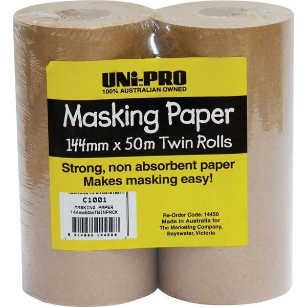 Masking Paper 144mm x 50m Twinpack