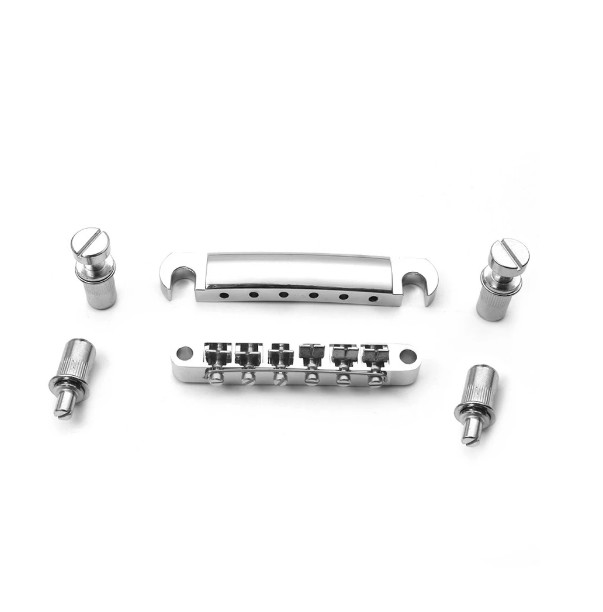 1 Set Chrome Tune-O-Matic LP SG Electric Guitar Bridge And Tailpiece For Epi