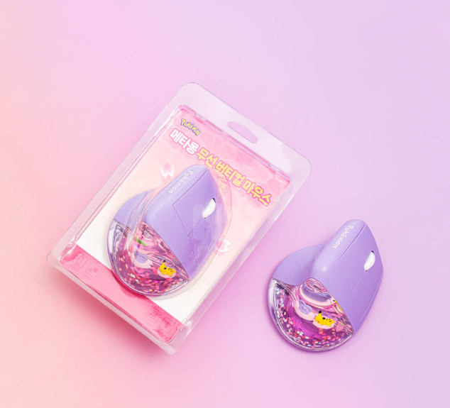 Pokemon Ditto Vertical Wireless Mouse Bluetooth 2.4G Ergonomic RGB Mouse