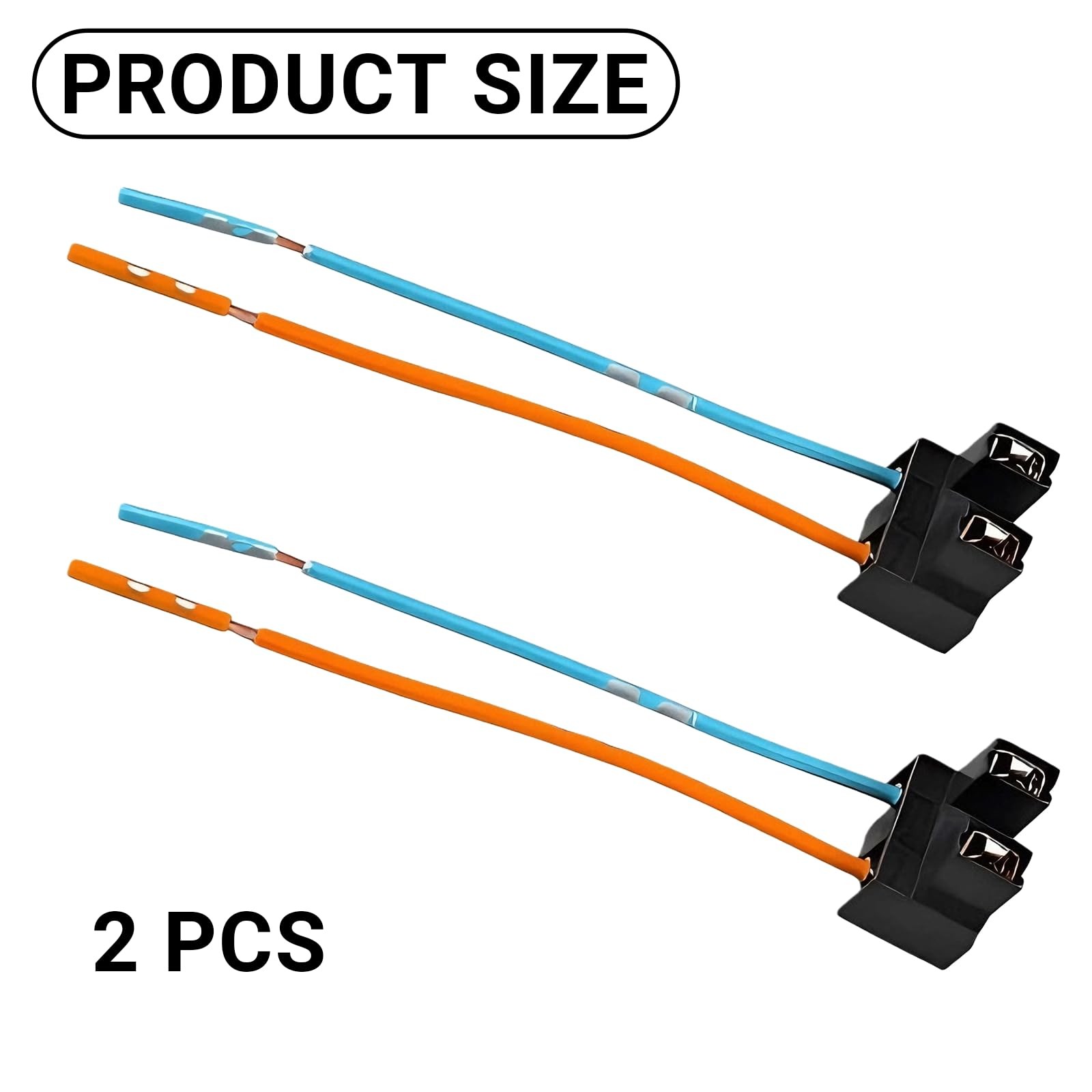 KoiLuvGo 2PCS H7 Bulb Socket, Socket Harness Extension Kit, Black