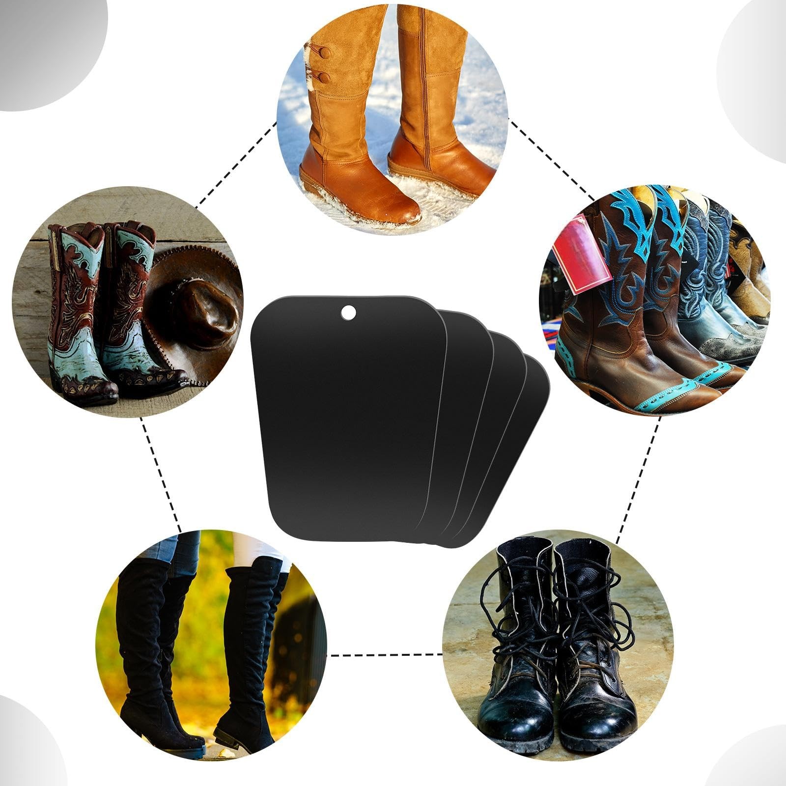 Reusable Boot Shapers for Tall Boots - 6 Pack Inserts to Maintain Shape