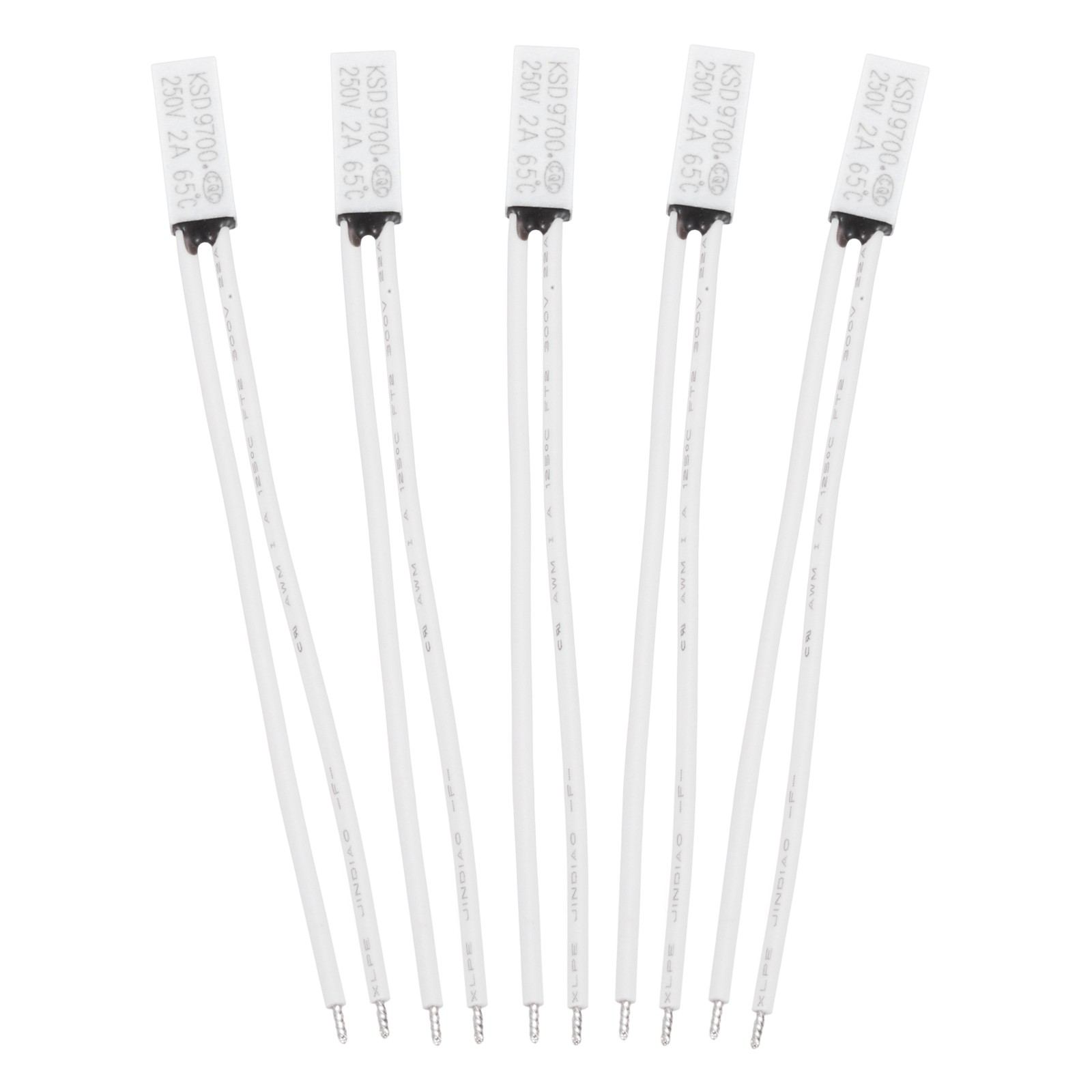 5Pcs KSD9700 Thermostat 65°C/149°F Temperature Control Switch N.C 2A Plastic