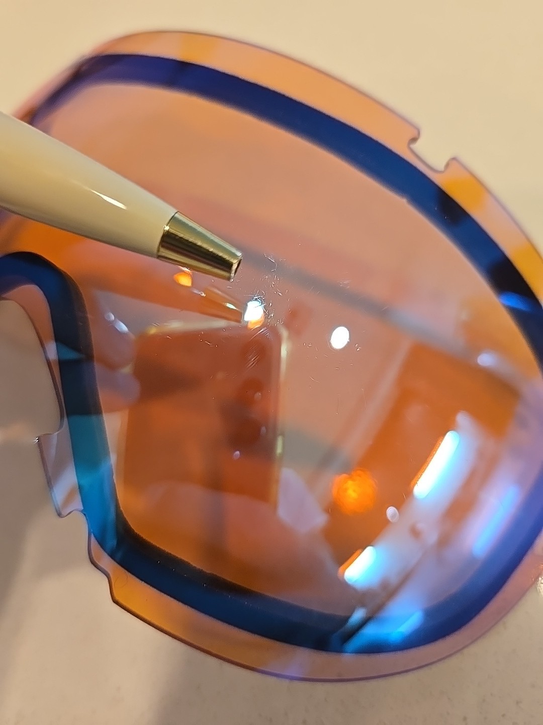 Smith I/O S Chromapop Storm Blue Sensor Goggle Replacement Lens Used Low Light