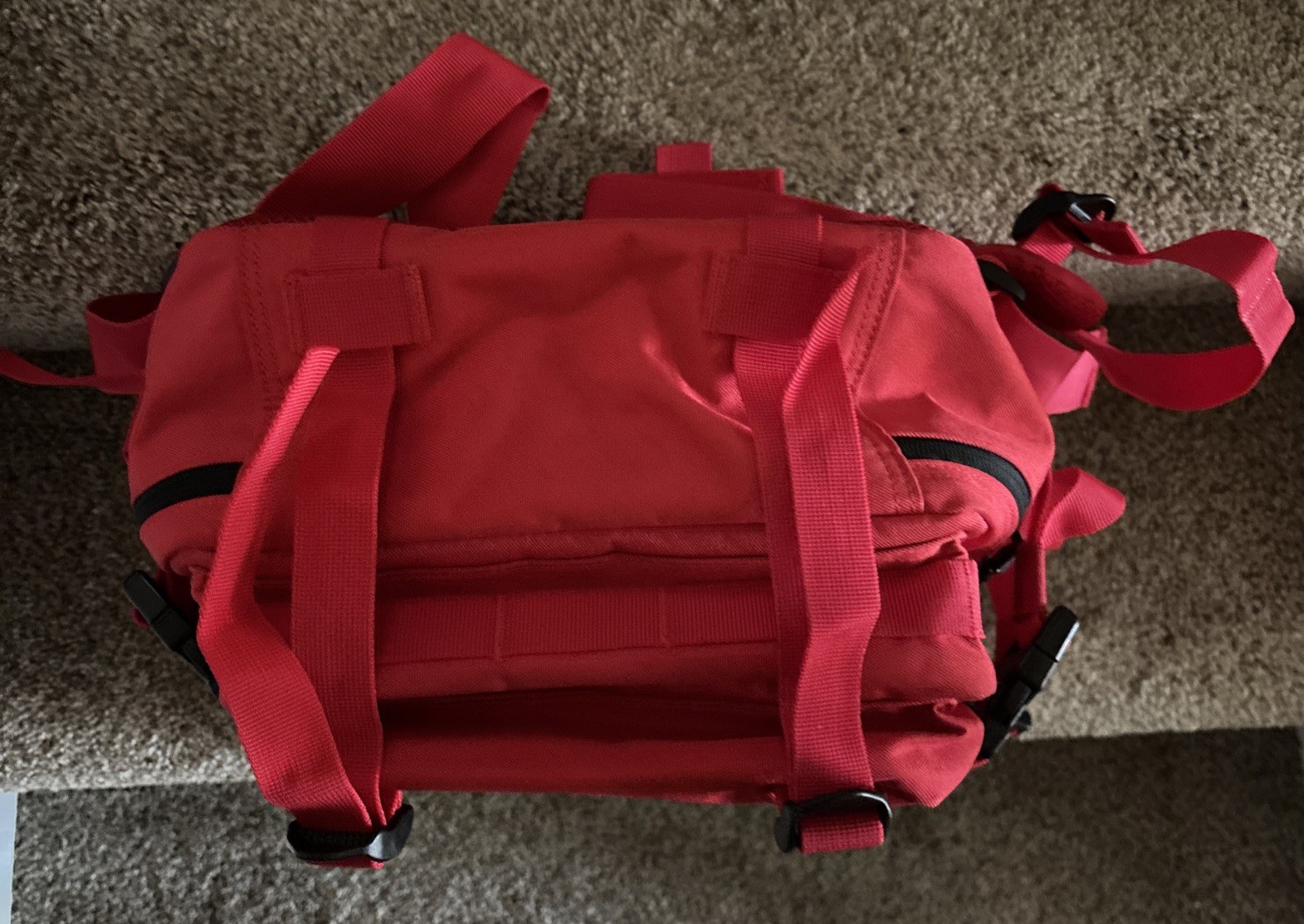 WOLFpak Tactical Backpack Elite Red w/Adjustable Padded Straps 17x12x10