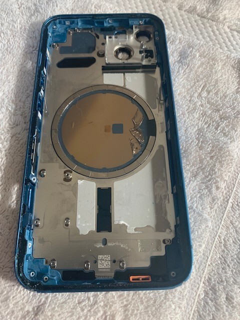 Apple iPhone 13 rear housing back glass chasis blue ( D )