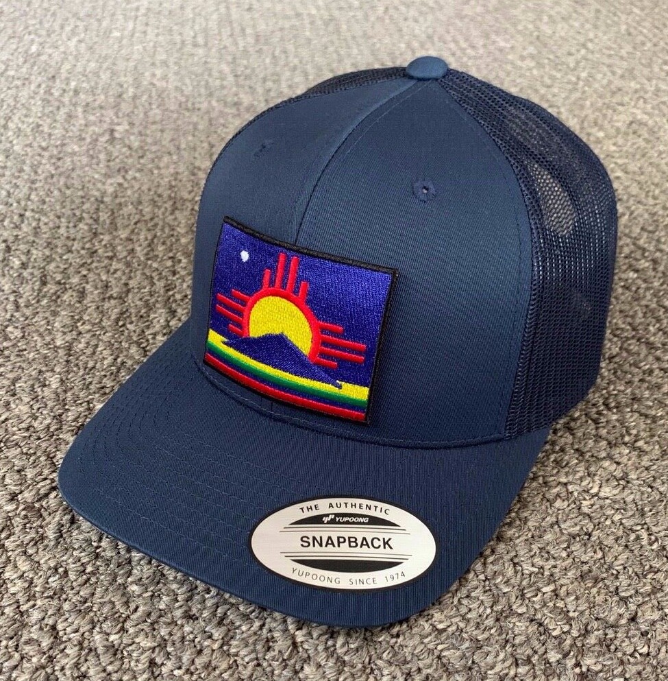 ROSWELL Flag Hat AREA 51 Alien SnapBack Trucker Mesh Cap Handcrafted in America!